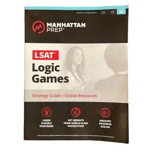 Manhattan Prep LSAT Logic Games Paperback Unisex One Size Black Test Prep Study